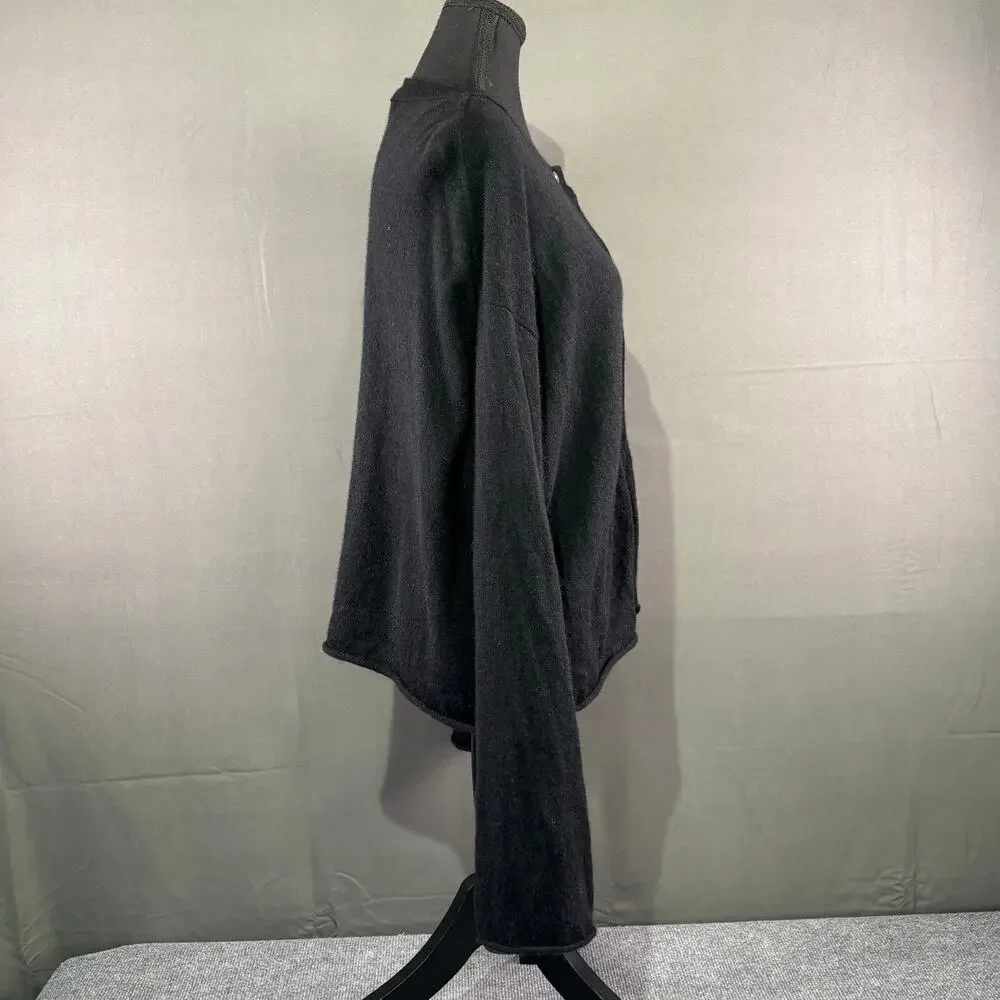 Sofie D’Hoore Sweater Women’s M 100% Cashmere Cardigan Quiet Luxury Soft Black - Picture 4 of 13